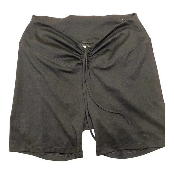 Victoria’s Secret Pants - Victoria’s Secret Black Adjustable Waist Ruched Biker Shorts